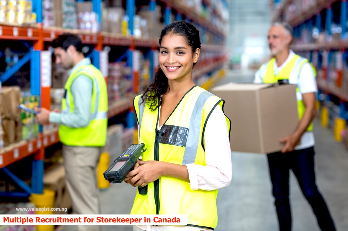 Multiple Recruitment for Storekeeper in Canada